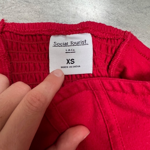 red corset-like tube top - Picture 3 of 4